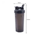 600ml Protein Powder Shaker Bottle Leak Proof Water Bottle for Gym Fitness