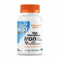 Doctor's Best Iron Tablets, 27mg ,120 Ct