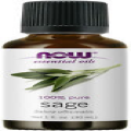 NOW Essential Oils, Sage Oil, Normalizing Aromatherapy Scent, Steam Distilled, 1
