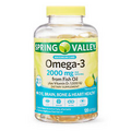 Spring Valley Omega-3 Fish Oil Plus Vitamin D3 Softgels, 120 Count