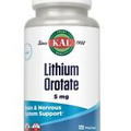KAL Lithium Orotate 5mg | Low Serving Of Chelated Lithium Orotate For Bioavailab