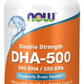 NOW Supplements, DHA-500 with 250 EPA, Molecularly Distilled, Supports Brain Hea