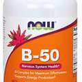 NOW Supplements, Vitamin B-50 mg, Energy Production*, Nervous System Health*, 25