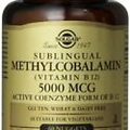 Solgar Methylcobalamin (Vitamin B12) 5000 mcg, 60 Nuggets - Supports Energy Meta