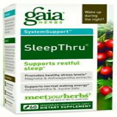 Gaia Herbs SleepThru Vegetarian Liquid Phyto-Capsules, 60 Ct