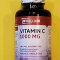 Whollium Vitamin C Tablets 1000 mg Antioxidant, Anti-Inflammatory Immune Support
