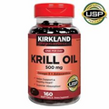 Kirkland Signature Krill Oil 500 mg., 160 Soft-gels (Free Expedited Shipping)