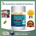 HERBS OF GOLD MAGNESIUM CHEWABLE 60T + FREE SAME DAY SHIPPING & SAMPLE