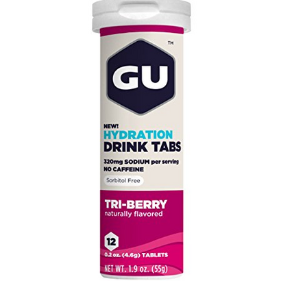 GU Energy Labs Brew Electrolyte Energy Drink Tablets, Tri-Berry, 12 Count