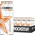 Rockstar Pure Zero Energy Drink, Mandarin Orange, 16 Fl Oz Cans (12 Pack)