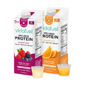 Vidafuel Protein Drink, 16g protein per 2oz shot, 32 fl oz carton, 2 Pack, berry and citrus, collagen and whey drink, no artificial sweeteners