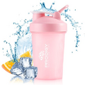 Prodigy Nutrition Labs Premium Shaker Bottle Perfect for Protein Shakes and Pre Workout -14 Ounce (Pink)