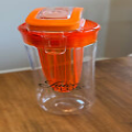 Juice Plus Mixer Shaker Blender Bottle Clear BPA Free 26oz Orange Clear NEW