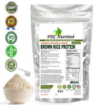 FDC NUTRITION Organic Rice Protein Powder 1.1 LB (Unflavored)
