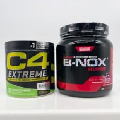 Cellucor C4 (Sour) & B-NOX Test Booster 2pack | Best Pre Workout TEST BOOST PUMP