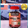 Krill Oil 500 mg Omega-3+ Astaxanthin 160 Softgels Kirkland Reduces Inflammation