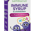 Nature's Way Sambucus Elderberry Immune Syrup for Kids Ages 2+, with Echinacea & Propolis, Daily Immune Support*, Vegetarian, Berry Flavored, 4 Fl Oz (Packaging May Vary)