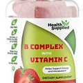Vitamin B Complex with Vitamin C Gummy Great Tasting Natural Strawberry Flavor