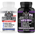 Monster Test Testosterone Booster Capsules + Monster PM Sleep Aid & Drive