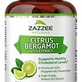 Zazzee Citrus Bergamot 25:1 Extract, 500 mg per Capsule, 150 Vegan Capsules, 40%
