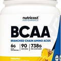 Nutricost BCAA Powder (Pineapple) 90 Servings - Gluten Free and Non-GMO