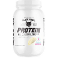 Black Magic Multi-Source Protein - Whey, Casein, Enzymes, & MCTs - Pre Post Workout - Keto, Low Sugar, Gluten Free - French Vanilla - 24g Protein - 2 LB