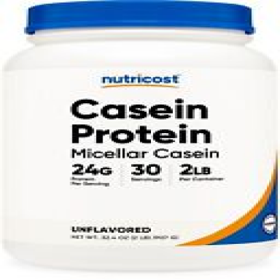 Nutricost Casein Protein Powder 2lb - Micellar Casein, Gluten Free, Non-GMO