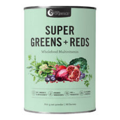 NEW Nutra Organics Super Greens + Reds 600g Organic Wholefood Multivitamin