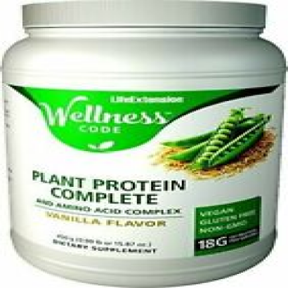 Life Extension Plant Protein Complete and Amino Acid Complex, Vanilla Flavor,...