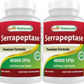 2 Pack Best Naturals Serrapeptase 40000 SPU 180 Capsules