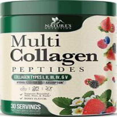 Collagen Peptides Powder - Hair, Skin, Nail & Joint Support Types I, II, III, IV