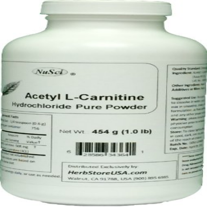NuSci ALC Acetyl L-Carnitine HCl 454g (1.0 LB) Pure Powder