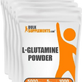 BulkSupplements.com L-Glutamine Powder - Glutamine Supplement, L-Glutamine 5000mg, L Glutamine Powder - Unflavored & Gluten Free, 5000mg per Serving, 5kg (11 lbs) (Pack of 5)