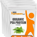BULKSUPPLEMENTS.COM Pea Protein Isolate Powder - Vegan Protein Powder, Pea Protein Powder - Unflavored, Plant Based with 21g of Protein - 30g per Serving, 5kg (11 lbs), Pack of 5