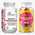 La Natures Women Multivitamin & Multivitamin Gummies For Kids -90 Softgel