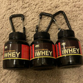 Portable Protein and Supplement Powder Funnel Key Chain Gym Container. 3 Pack
