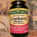 SPRING VALLEY CRANBERRY EXTRACT TABLETS 500mg 30 Tablets. Expires 10/2025.