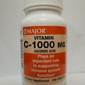 Major Vitamin C-1000 MG Ascorbic Acid 100 tablets