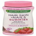 Nature's Bounty Optimal Solutions Hair Skin Nails With Biotin 80ct Gummies