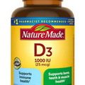 Nature Made Vitamin D3 25 mcg. 1000 IU 650 Softgels exp. 05/2025
