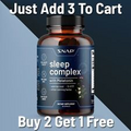 Melatonin Sleep Complex Aid with Valerian Root, 5-HTP, and Calming Herbs Snap 60