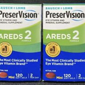 (2X)  120 PreserVision AREDS 2 Eye Vitamin/Mineral Supplement Exp 2024
