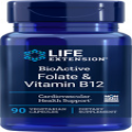 Life Extension BIOACTIVE FOLATE VITAMIN B12 90 VegCaps (Lot of 2)