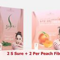 2 S-Sure Fast Burn Slimming Weight Control + 2 Per Peach Fiber Detox