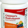Leader Children's Multivitamin Supplement Chewable Tablets 3 Fruit Flavors 30 Ct