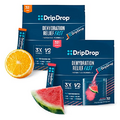 DripDrop Hydration - Electrolyte Powder Packets - Watermelon & Orange Bundle - 64 Count
