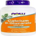 NOW Calcium D-Glucarate 500mg Veg Capsules 90 -  Liver, Breast & Prostate Heal