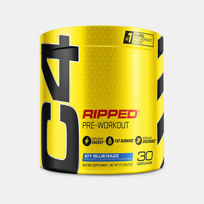 C4 Ripped® Pre Workout Powder - 30 Servings - Icy Blue Razz