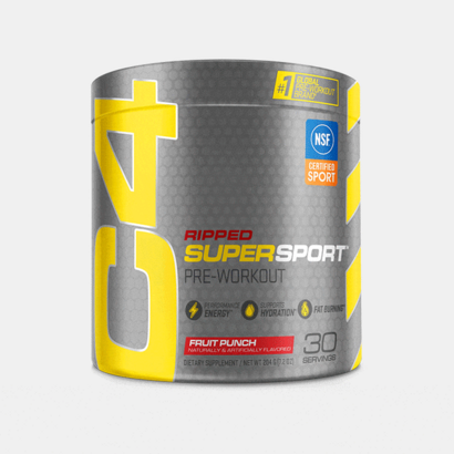 C4 Ripped SuperSport™ Pre Workout Powder - 30 Servings - Fruit Punch