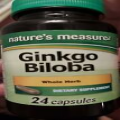 Nature's Measure GINKO BILOBA 4:1 Extract 24 Caplets Immune System EXP 5/23